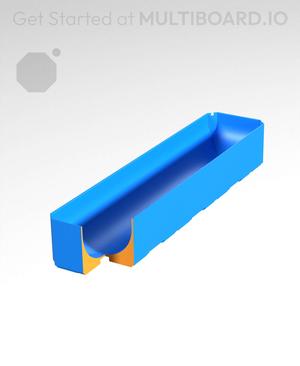 1x4x0.75 - Full Curved Bin - Multibin Insert