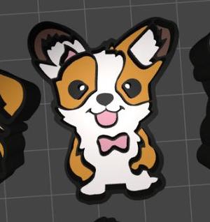 Corgi Keychain, Funny Dog Key chain, Funny Keychain, Winking Corgi 