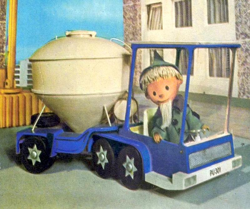 Sandmann (Jon Blund) blue-white cement transporter PU-301