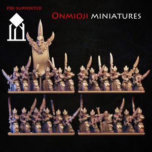 Dark elf warriors (pre-supported)