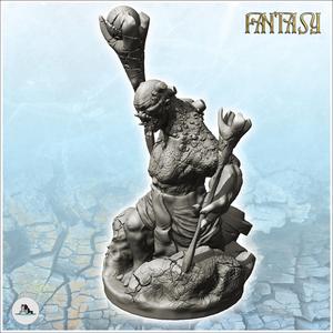 Cyclops with stick in hand (3) - Ancient Fantasy Magic Greek Roman Old Archaic Saga RPG DND