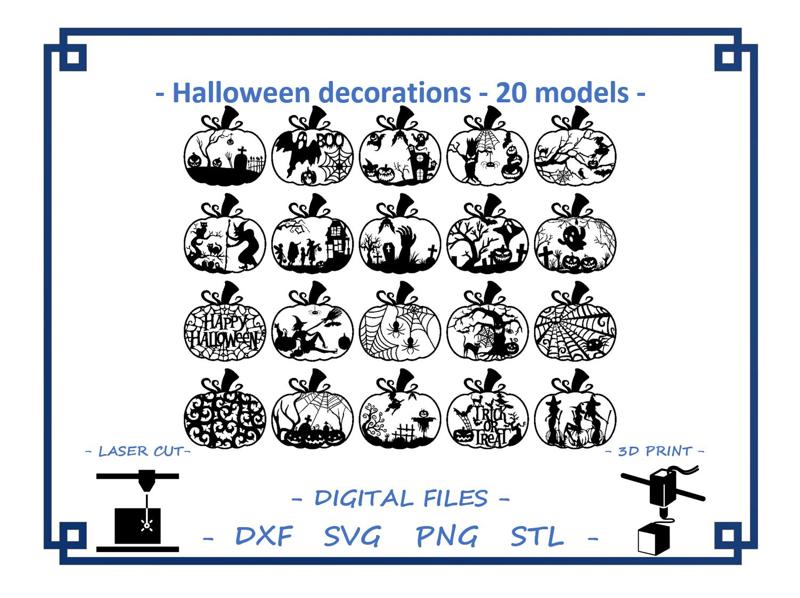 Halloween decorations - 20 models