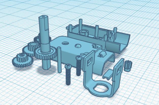 3d printable Geared motor