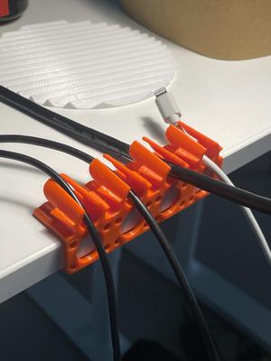 Cable desk holder
