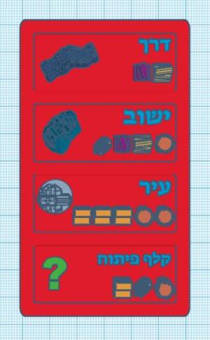 catan card -  hebrew
