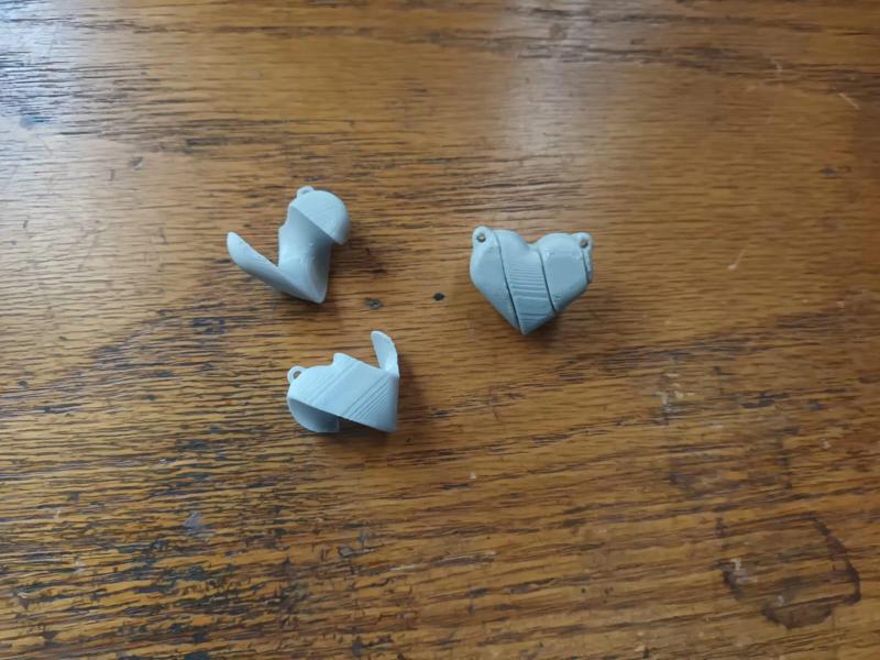 heart puzzle keychain/pendant pair