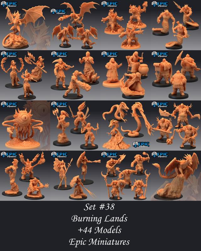 Burning Lands Set / Fire & Volcano Encounter / Pre-Supported