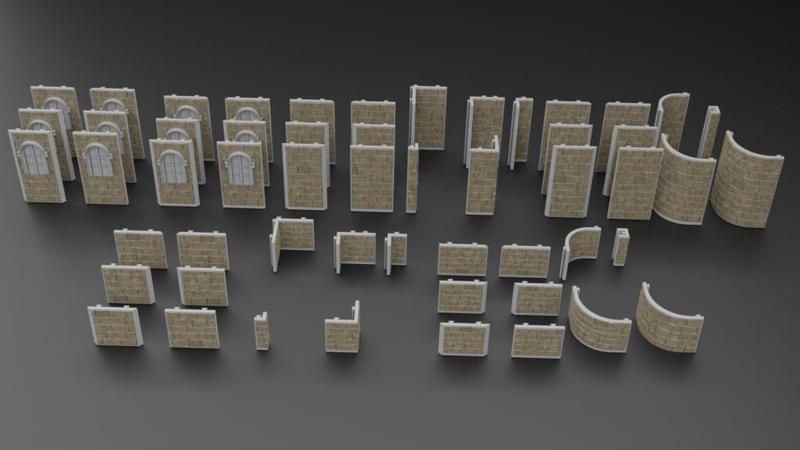 DnD Terrain Stone Cracked Bricks Textures