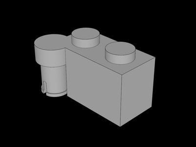 Lego Compatible (3830.dat) Hinge Brick  1 x  4 Top