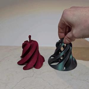 Spiral bell ornament