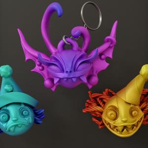 Fairy and Clown Magnet and Keychain Bonus Set