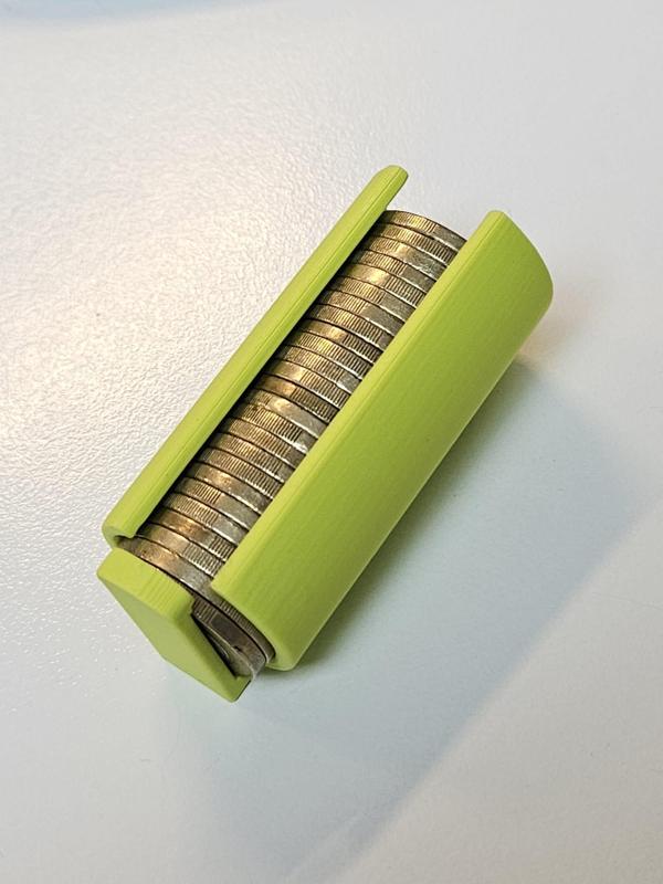 Coin dispenser for wall mounting with drop-out protection