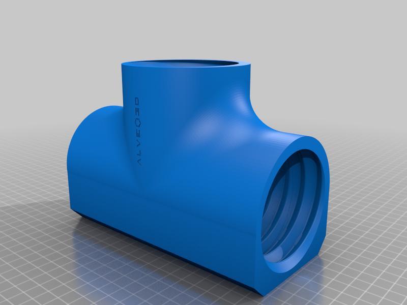 T-fitting (3 directions) for 76 mm semi-rigid pipe in 1 piece