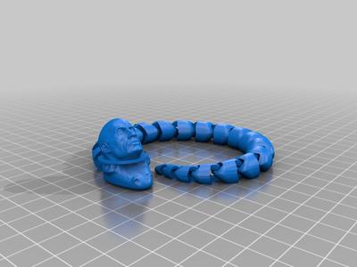 snake with rock hat