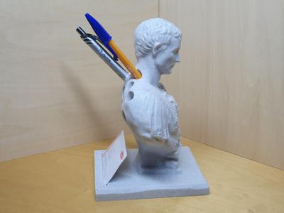 Julius Caesar Pen Holder with business card slot