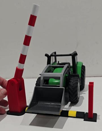 Toy Car Car Park Security Barrier Speed Bump