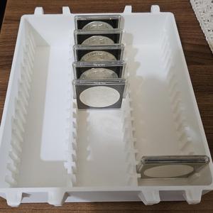 Storage box for Lighthouse Quadrum coin capsules