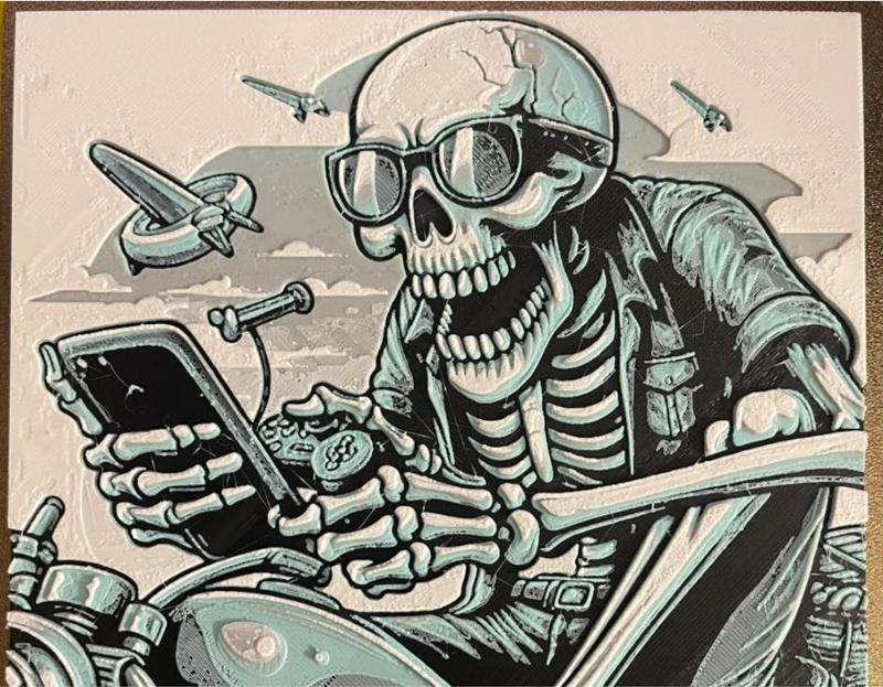 A skeleton on a motorcycle - 2