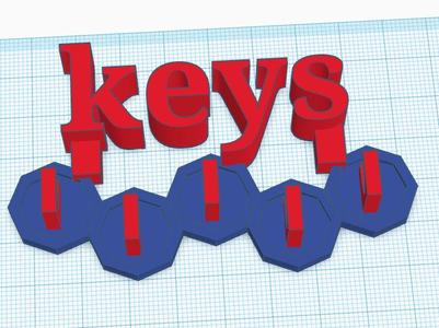 hexegon key holder