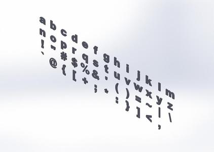 Box lowercase letter 150x10