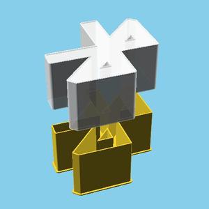 Bluetooth symbol, nestable box (v1)