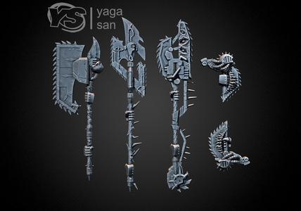 CSM TWO HANDED CHAINSAW WEAPONES PACK WITH ARMS