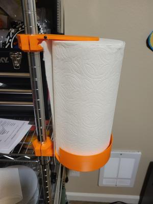 Paper towel holder for a wire rack