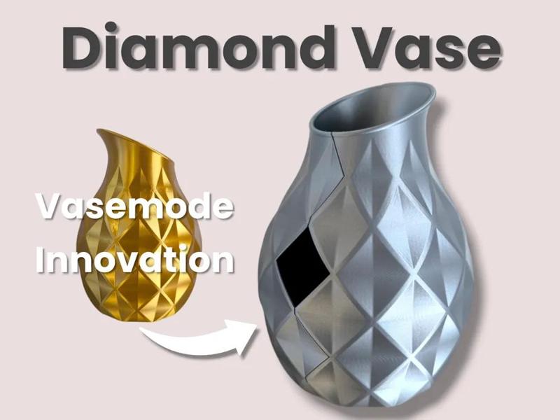 Diamond Vase #CutVase Spiral Mode