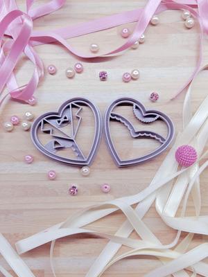 Wedding - Bride and Groom in heart cookie cutter