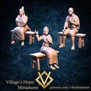 3 wuxia sitting villager #2
