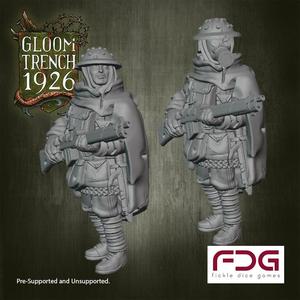 28mm British Empire Riflemen - Gloom Trench 1926