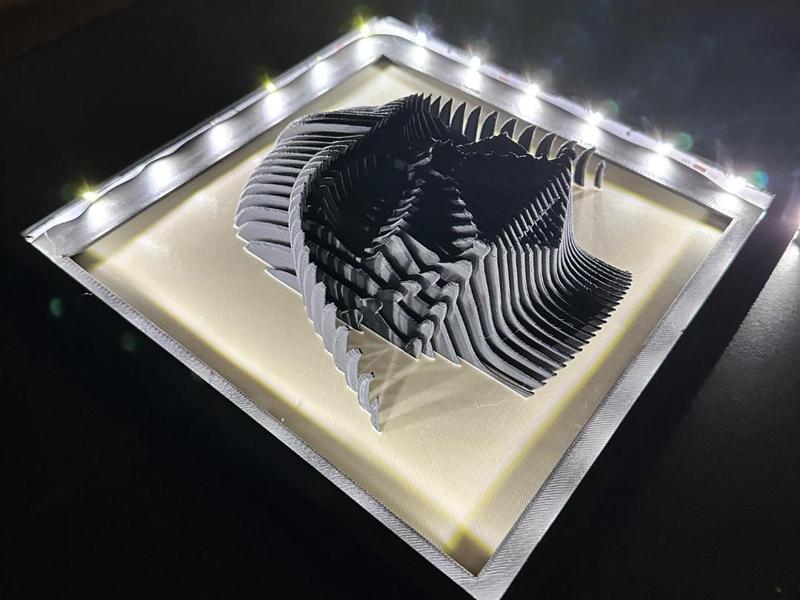 LED Frame for Layered Sculpture