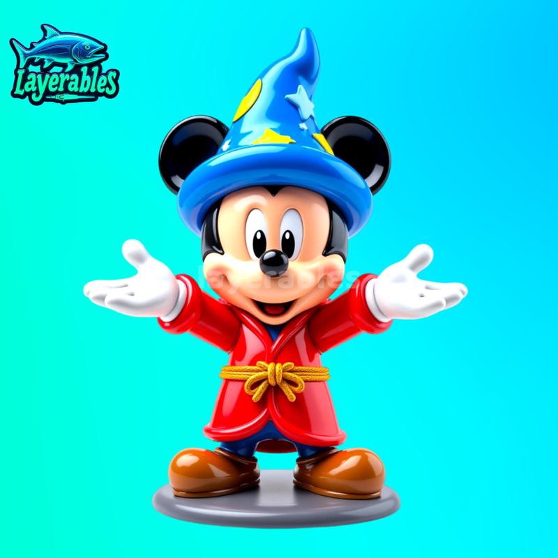 Adorable Wizard Mouse 3D Printable Collectible Figure - Fantasy Magic Themed