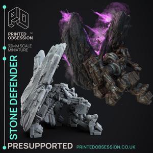 Clockwork Stone Defender - Artificer Creature - PRESUPPORTED - 32 mm scale