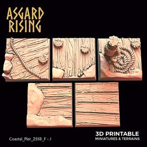 Coastal Pier - 5x 25mm Square Base (ver. 2) /Pre-supported/