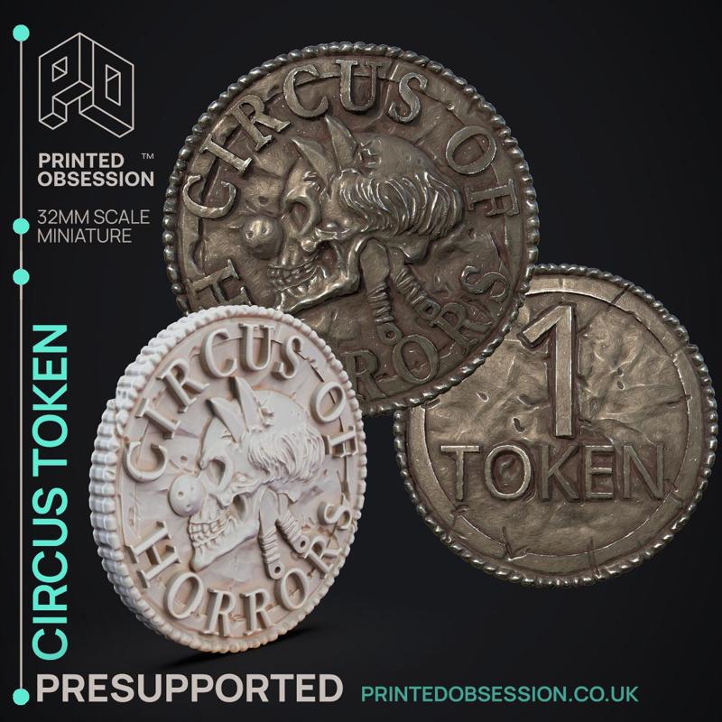 Circus Token - Handout - Circus of Horrors - PRESUPPORTED