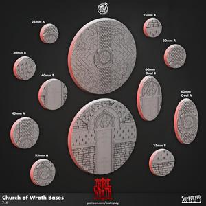Church Of Wrath Bases (Pre-Supported) | Cast n Play