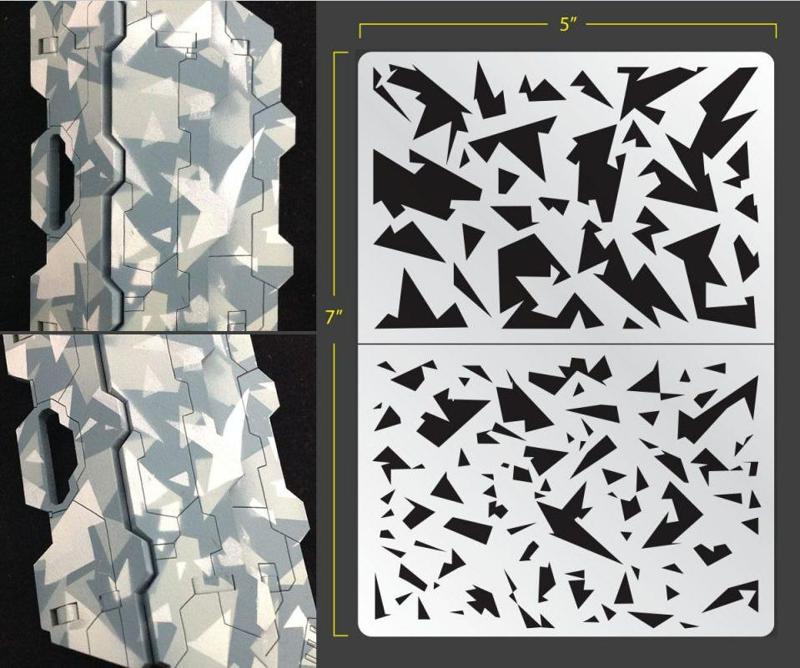 Shard Camo Stencil (works with spray paint)