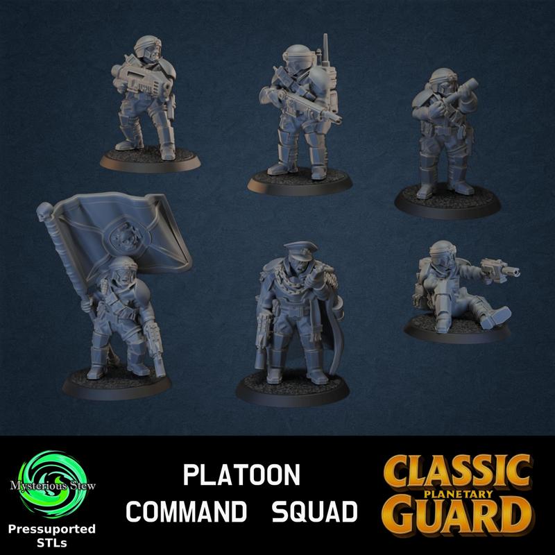 Classic Planetary Guard - Platoon Command Squad