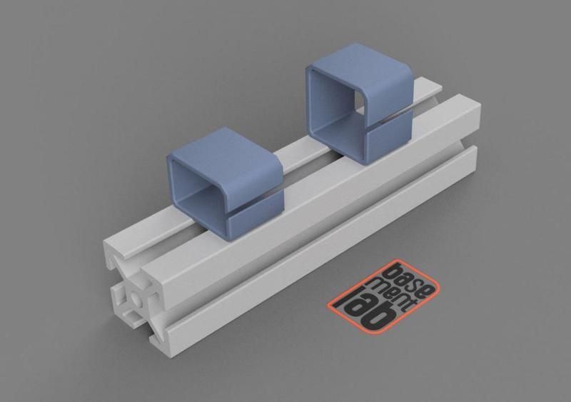 T Slot Twist In Cable Clamp Two Sizes for 2020 Aluminium Profile - Guida Cavi con aggancio rapido per profilo alluminio 2020