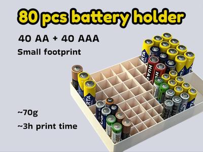 80 pcs battery holder