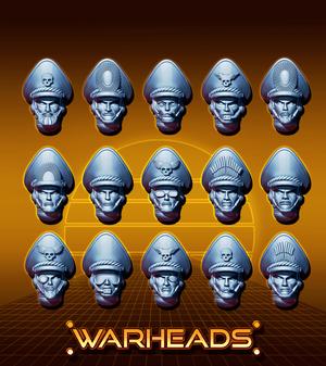 Commanders with Huge Hats heads! (16 heads)