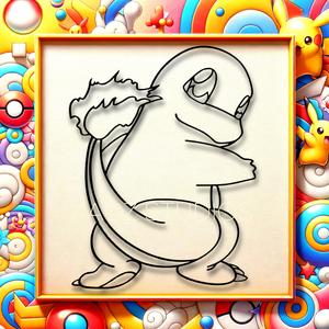 CHARMANDER wall decor pokemon wall art game room decoration