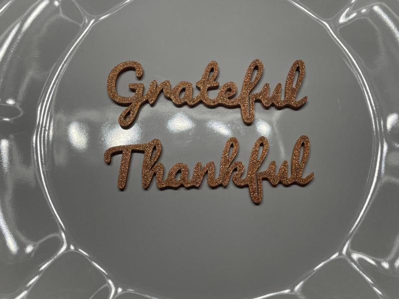 Thanksgiving plate decoration words