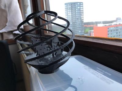 Christmas cat in a ball