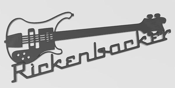 Rickenbacker Base silhouette/sign 