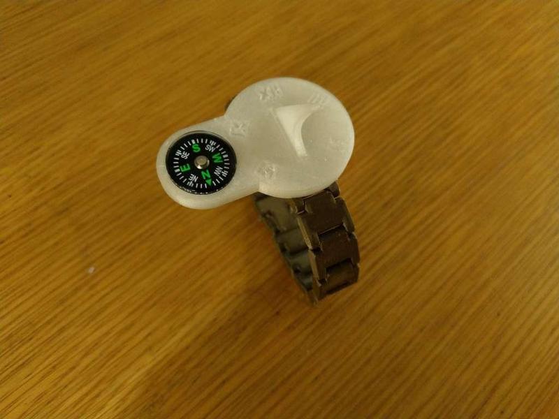Sundial wristband (with optional compass slot)