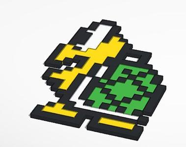 llavero pixelado koopa 