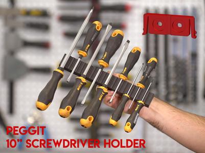Peggit - 10" Magnetic Screwdriver Holder