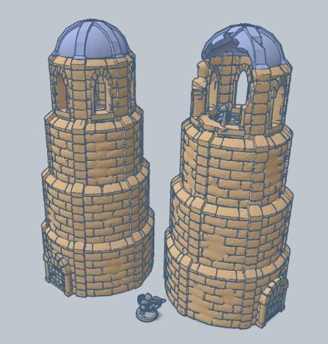 Osgiliath Ruined Tower 10mm Scale